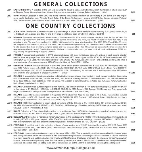 general collections one country collections - All World and GB Buy ...