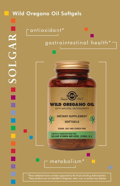S O L G A R Wild Oregano Oil Softgels