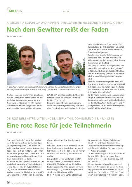 BENJAMIN PFAFFENBACH NEUER CHEF IM ... - Golf Nordhessen