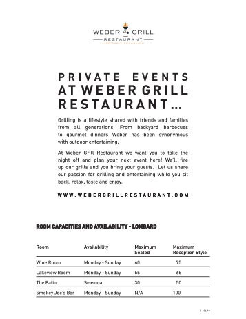 BBQ MENU - Weber Grill Restaurant