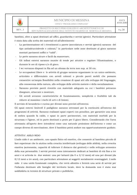 Relazione tecnica - Comune di Messina