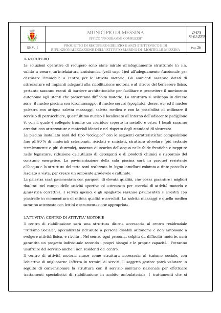 Relazione tecnica - Comune di Messina