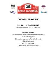 DODATNI PRAVILNIK 35. RALLY SATURNUS - AS2005