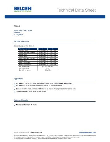 GDAE v1.0 - Belden Wire & Cable EMEA