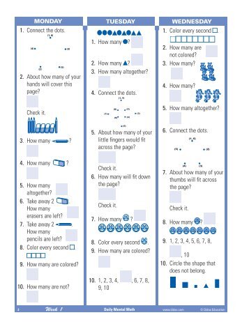 Download pages from Mental Math Workouts, Grades 5-7