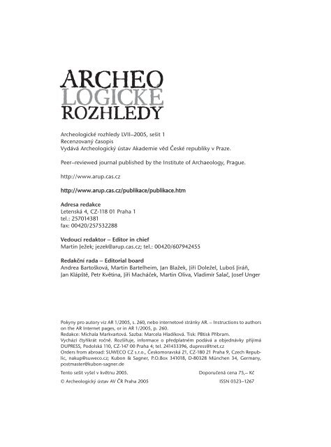 2005_1 - Archeologický ústav AV ČR