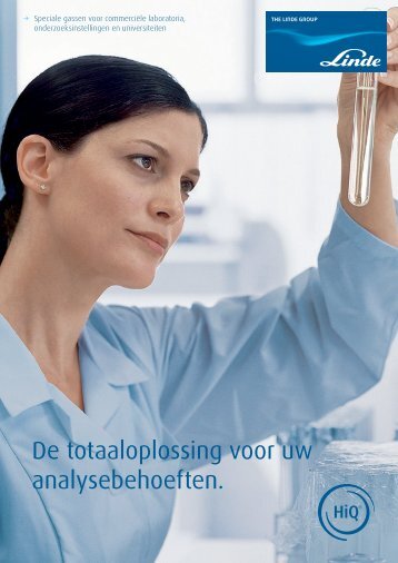 De totaaloplossing voor uw analysebehoeften. - Linde Gas Benelux