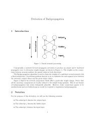 Derivation of Backpropagation