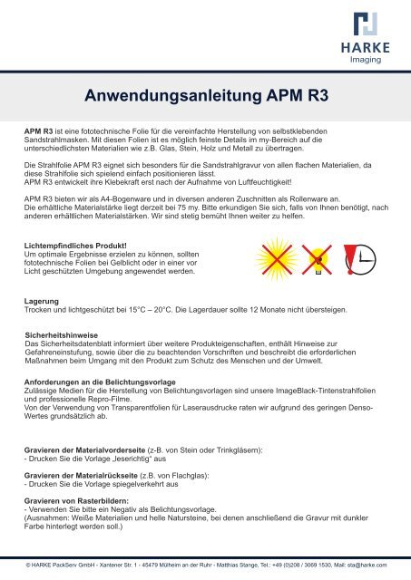 Anwendungsanleitung APM R3