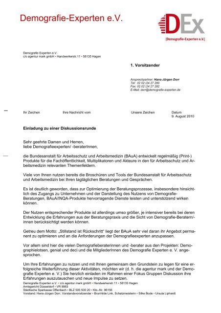 Einladungsschreiben Muster