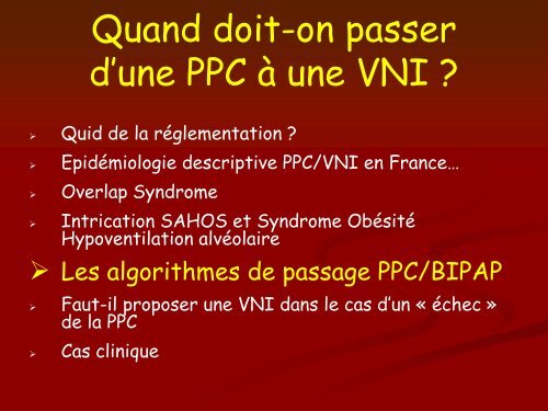 Quand doit-on passer d'une PPC à une VNI - JPRS