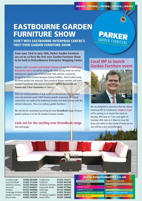 eastbourne garden furniture show - Parker Building Supplies