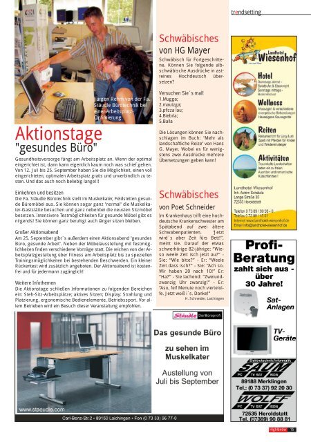 Windkraft Windkraft -  Highländer Albmagazin