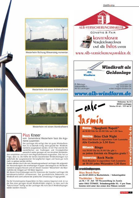 Windkraft Windkraft -  Highländer Albmagazin