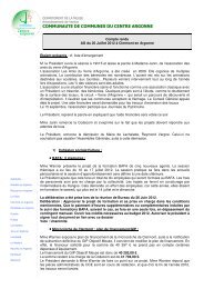 Compte-rendu du Conseil Communautaire du 20 ... - Centre-Argonne