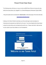 the Parent Portal user guide - Bournemouth School for Girls