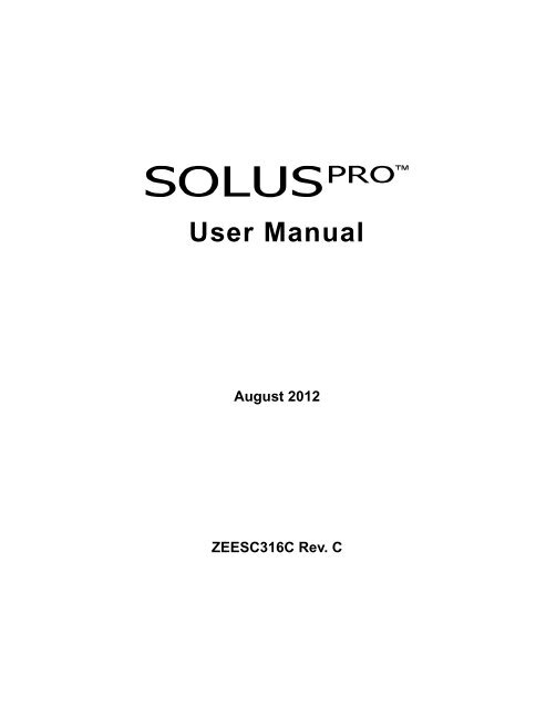 SOLUS PRO User Manual - Snap-on