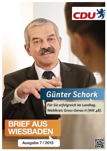 Guenter Schork / Brief aus Wiesbaden - GÃ¼nter Schork