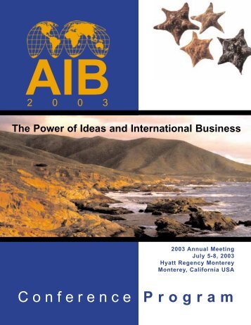 Conference Program - Academy of International Business