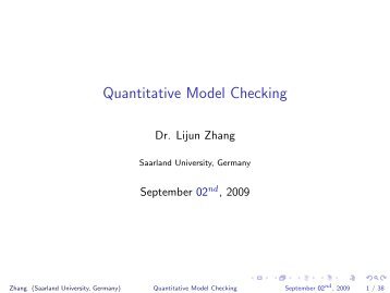 Quantitative Model Checking