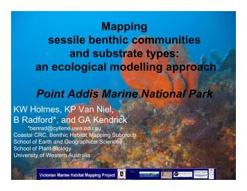 Mapping sessile benthic communities and substrate types - OzCoasts