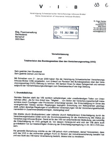 Vereinigung Schweizerischer Versicherungs ... - Stephan-fuhrer.ch