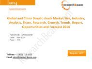 Global and China Draulic chuck Market Size, Industry, Analysis, Share, Growth, Trends, Forecast 2014