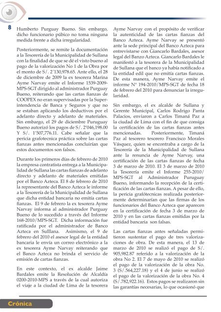 PROYECTO ANTICORRUPCIÓN Diciembre de 2014 Boletín Nº 44