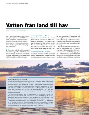 Vatten frÃ¥n land till hav â Meteorologi och hydrologi