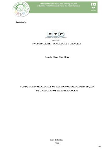 condutas humanizadas no parto normal na percepÃ§Ã£o de ...