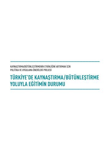 TÃ¼rkiye!de KaynaÅtÄ±rma Yoluyla EÄitimin Durumu - SabancÄ± VakfÄ±