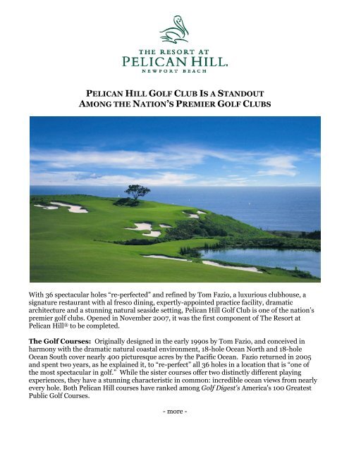 Complete Press Kit - The Resort at Pelican Hill