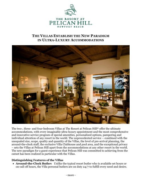 Complete Press Kit - The Resort at Pelican Hill