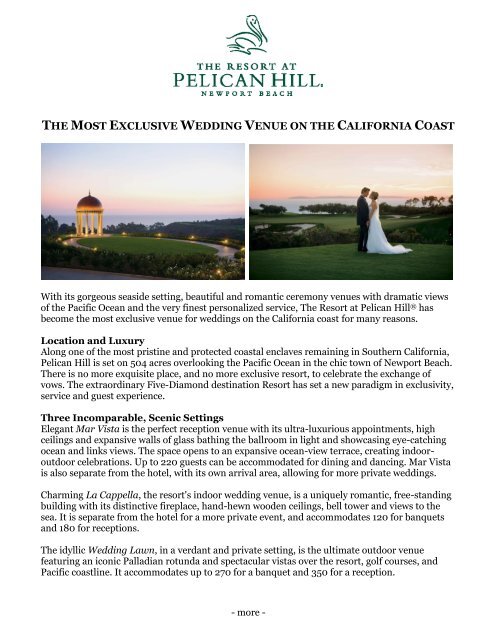 Complete Press Kit - The Resort at Pelican Hill