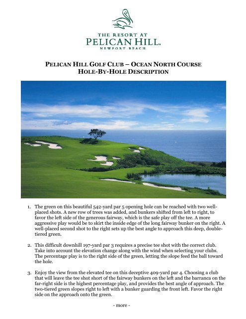 Complete Press Kit - The Resort at Pelican Hill