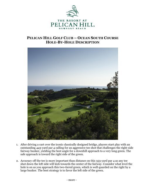 Complete Press Kit - The Resort at Pelican Hill