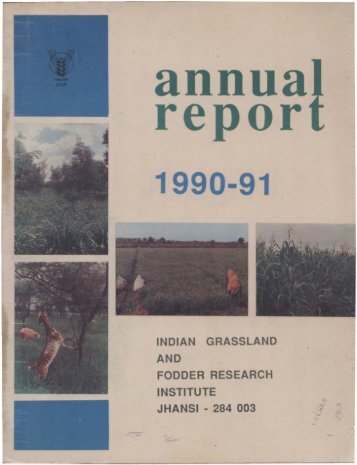 IGFRI Annual Report 1990-1991 - Indian Grassland and Fodder ...