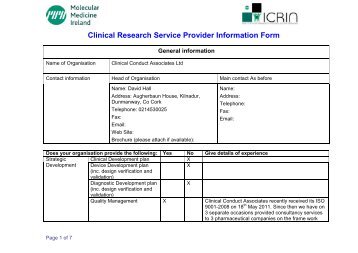 ECRIN services for multinational clinical trials - Molecular Medicine ...