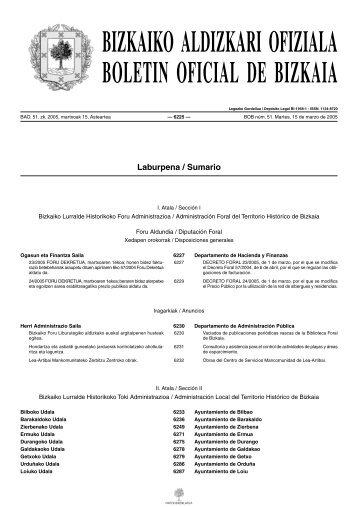 bizkaiko aldizkari ofiziala boletin oficial de bizkaia - Zierbena