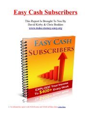 Easy Cash Subscribers - Instant Bonus Page