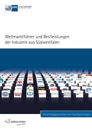 WeltmarktfÃ¼hrer und Bestleistungen der Industrie aus SÃ¼dwestfalen