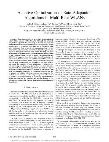 Algorithms in Multi-Rate WLANs - ICNP