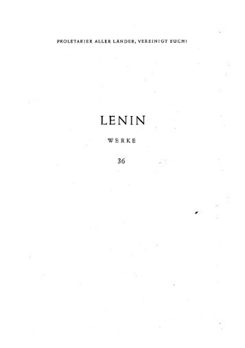 Lenin Werke Band 36 - Red Channel