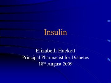 Insulin for pharmacists