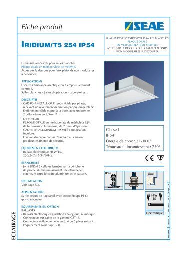 SALLES BLANCHES ISO - SEAE