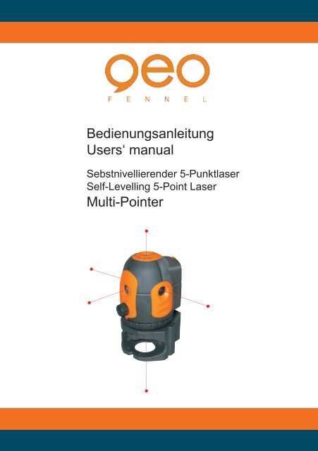 Bedienungsanleitung - geo-FENNEL GmbH