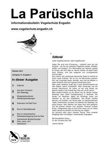 ParÃ¼schla 3 - Vogelschutz Engadin