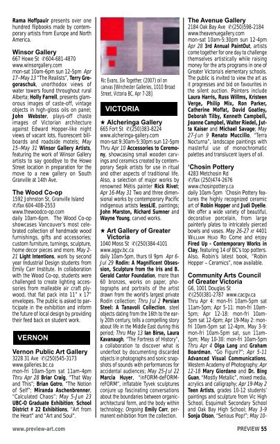 Preview â The Gallery Guide â April-May 2007