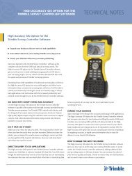 High‑Accuracy GIS option for the Trimble Survey ... - INLAND GPS