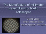 The Manufacture of millimeter wave Filters for Radio Telescopes